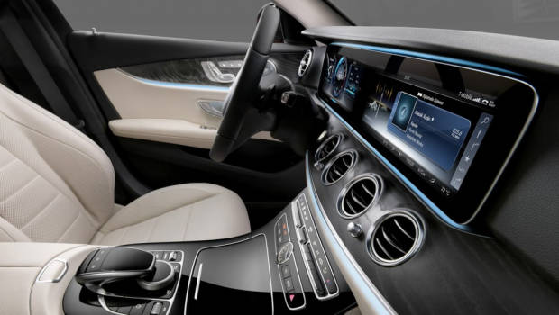 This is the interior of the 2016 Mercedes-Benz E-Class