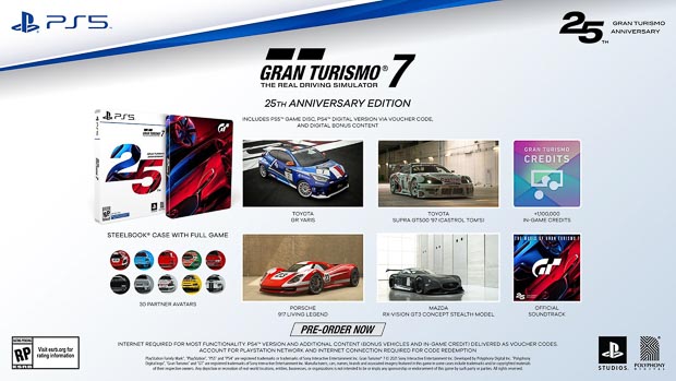 Gran Turismo 7: 25th Anniversary edition, pre-order bonuses and 4k ...