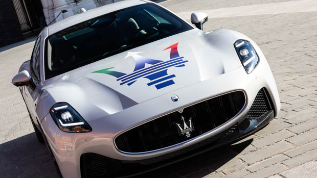 Zoom frontale Maserati Granturismo 2023