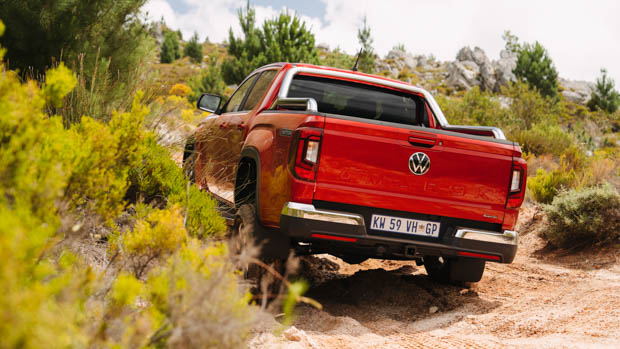 Volkswagen Amarok Vogue (Aus) 2023 rear 3/4 utilizing