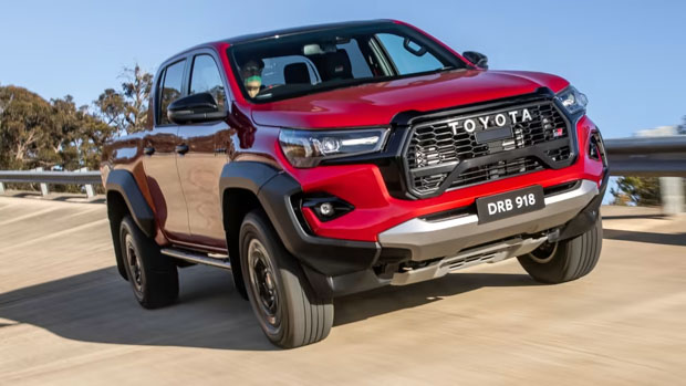 2023 Toyota Hilux GR Sport utilizing front 3/4 2