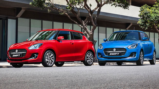 2020 Suzuki Swift red and blue automobiles