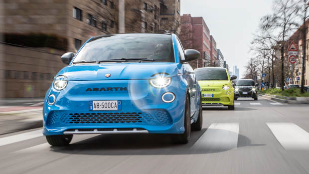 2023 Abarth 500e range using shot