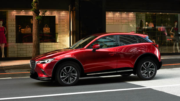 2023 Mazda CX-3 G20 Akari red side perspective