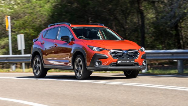 2023 Subaru Crosstrek 2.0S lengthy termer cornering riding shot