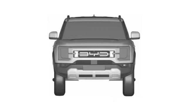 2024 BYD ute patent image front perspective