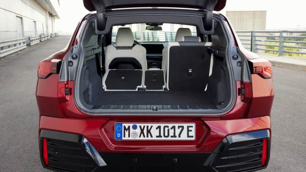 2024 BMW iX2 boot with one facet seats down