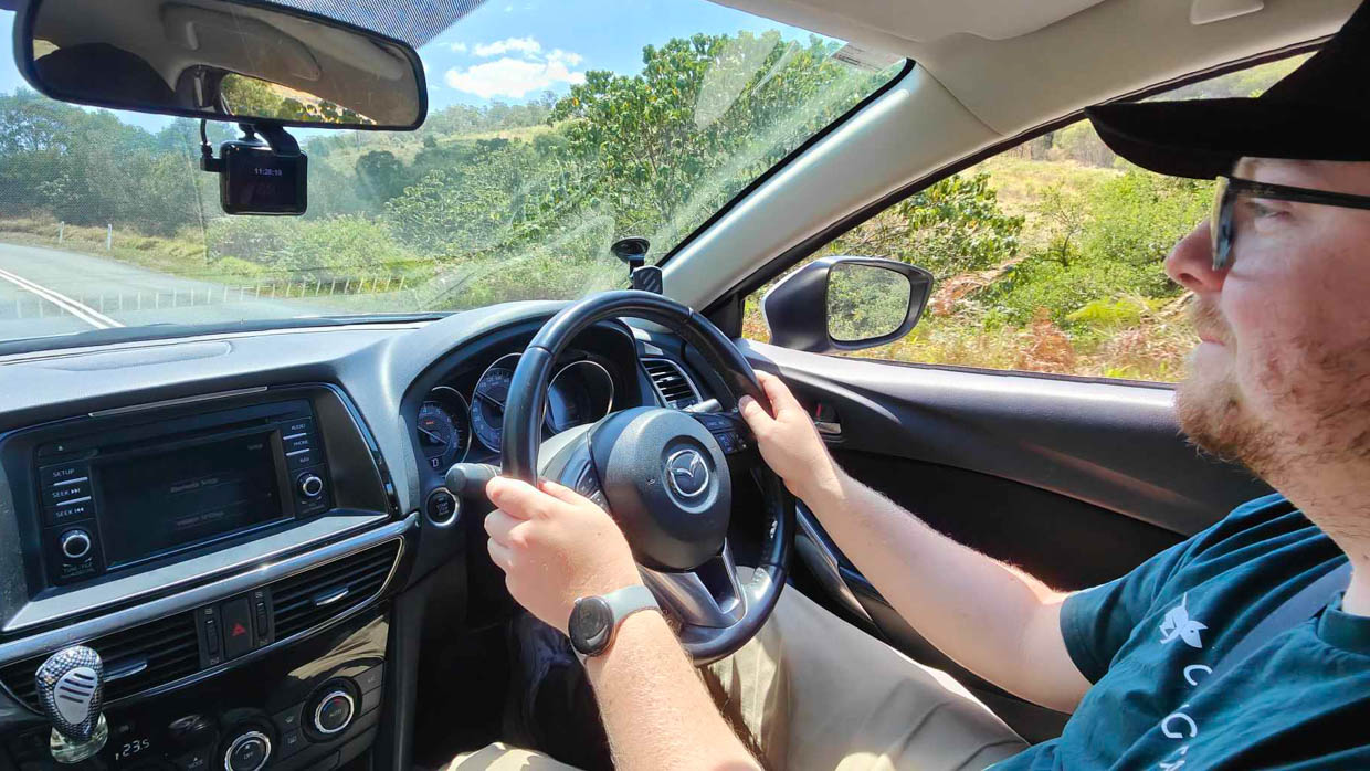 Driving through the mountains of Brisbane with Drive Against Depression 