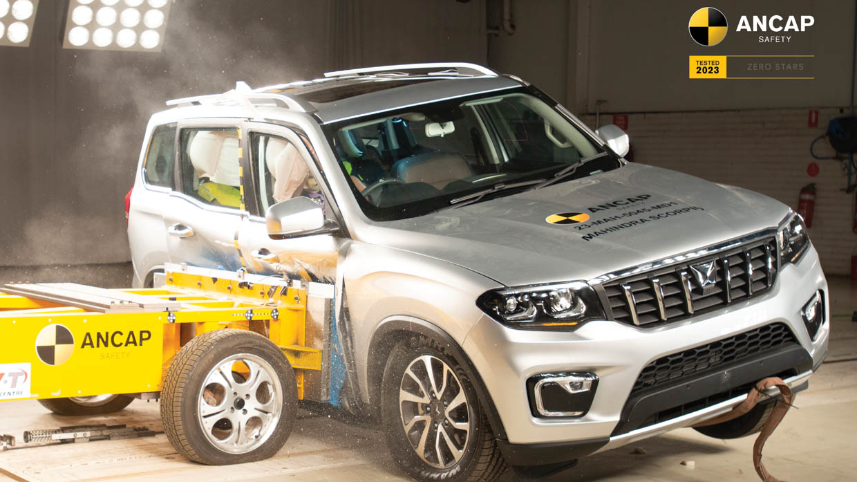 Zero-star safety rating awarded to Mahindra Scorpio and MG5 in ANCAP blitz