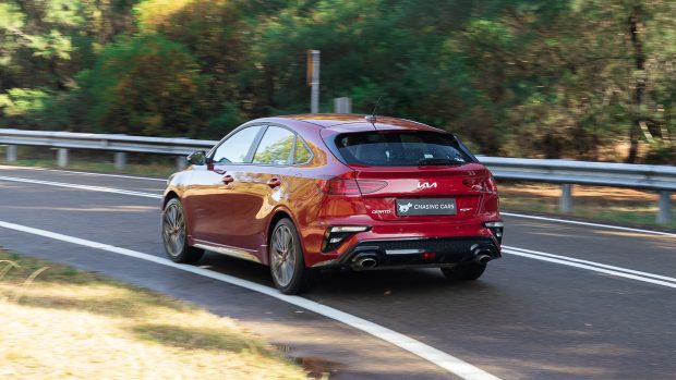 Kia Cerato GT 2024 riding corner rear