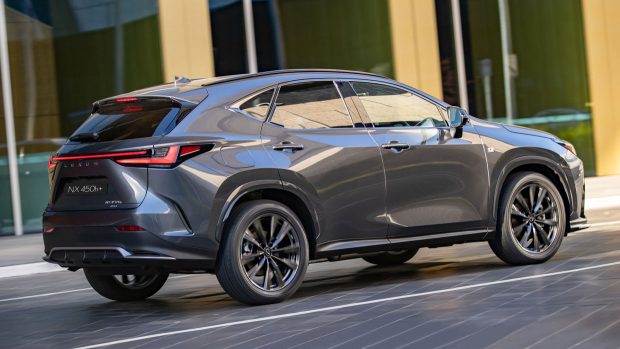 Lexus NX 450h+ 2023 rear 3/4