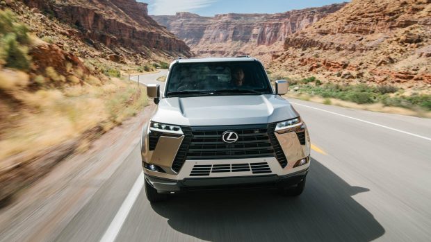 2024 Lexus GX riding shot front perspective