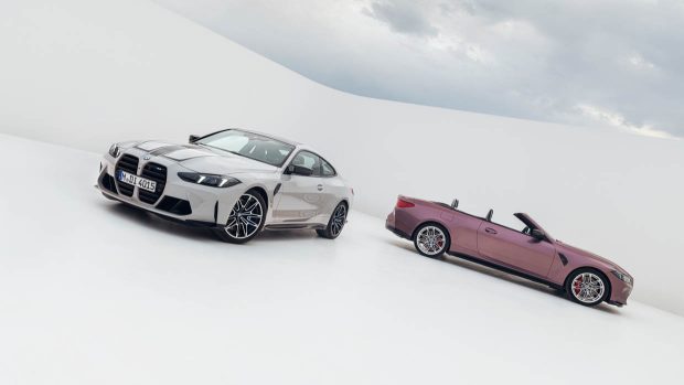 2024 BMW M4 Opponents xDrive convertible and M4 coupe studio shot