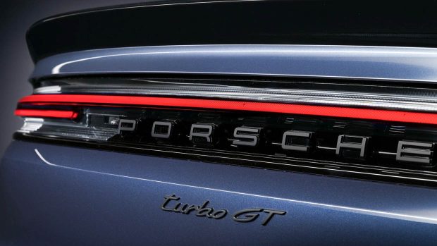 2024 Porsche Cayenne Turbo GT rear badging and impress shot