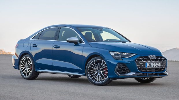 Audi S3 Sedan 2024 ascari blue entrance conclude