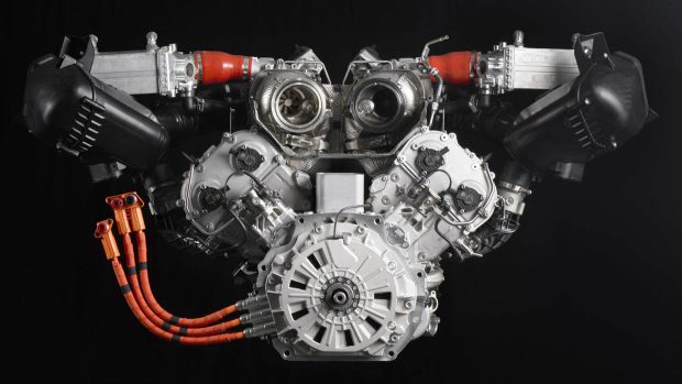 Lamborghini 4.0-litre twin-turbo hybrid V8 engine