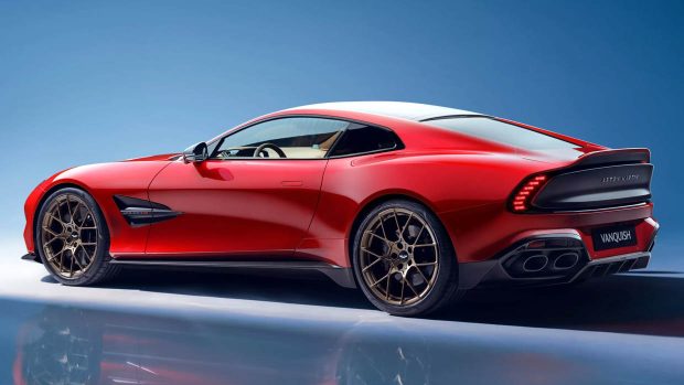 2025 Aston Martin Vanquish rear aspect static angle