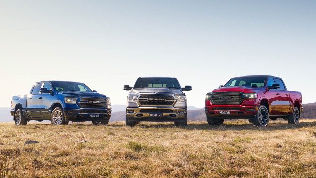 2024 Ram 1500 DT Hemi runout trio shot