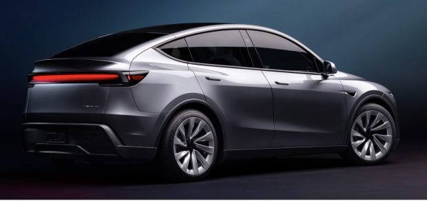 2025 Tesla Model Y web rear three quarter